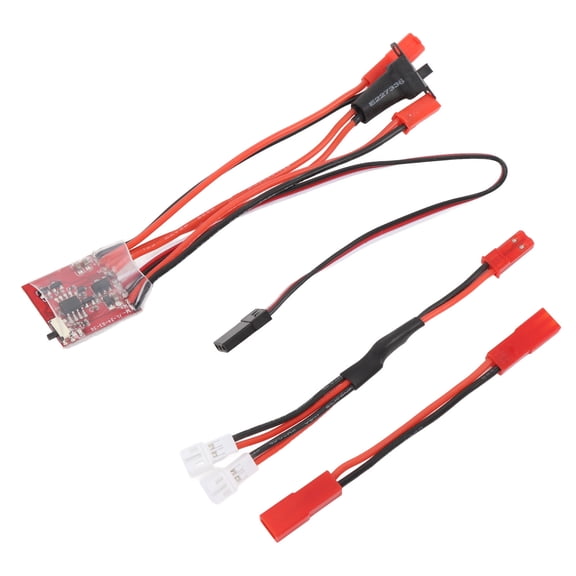 Suodoka Micro 30A RC Car ESC Speed Controller with Brake 2S 4-8V Brushed Electronic Speed Controller for 1/18 1/24 1/32 DIY Mini RC Car Boat Tank, Plastic Copper Adapter Cable Included