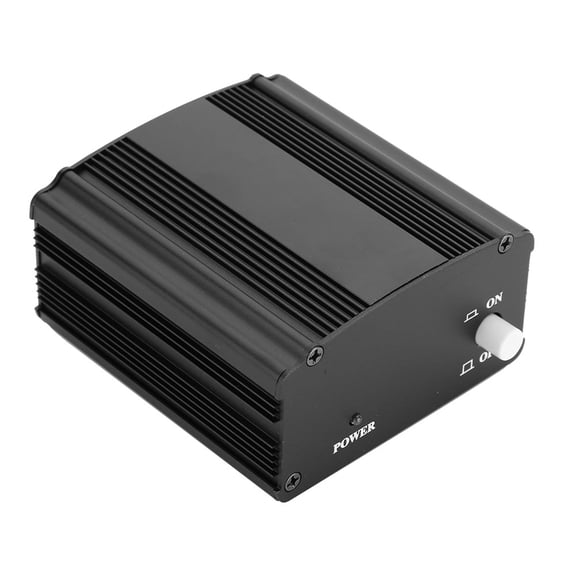 Suodoka Mini 1-Channel 48V Phantom Power Supply Kit with Power Adapter for Condenser Microphone, Studio Audio Recording Equipment, US Plug 110V, Solid Aluminum Construction, 3.54 inches / 9 cm
