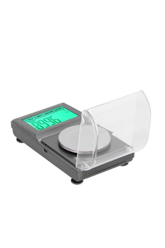 Mini Portable Jewelry Scale, High Accuracy Electric Milligram Scale with Level Adjustment for Laboratory and Home, 100G 0.001G Precision Pocket Scale, 6.3 inches / 16 cm Length, Silver Color