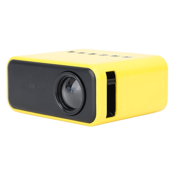 Suodoka Mini Projector Multifunction HD 1080P WiFi Wireless Screen Mirroring Portable Home Theater, Yellow EU Plug (8.27 inches / 21 cm)