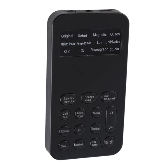 Suodoka Mini Sound Card Voice Changer Multifunction Audio Device with 12 Sound Effects, One Click Operating Voice Changer for Mobile Phone and Computer Gaming, 4.33 inches / 11 cm