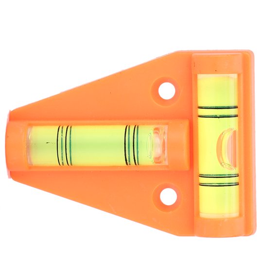 Suodoka Mini T-Shape Bubble Level 2D Measuring Instrument Tool with Base Installation Holes, Orange