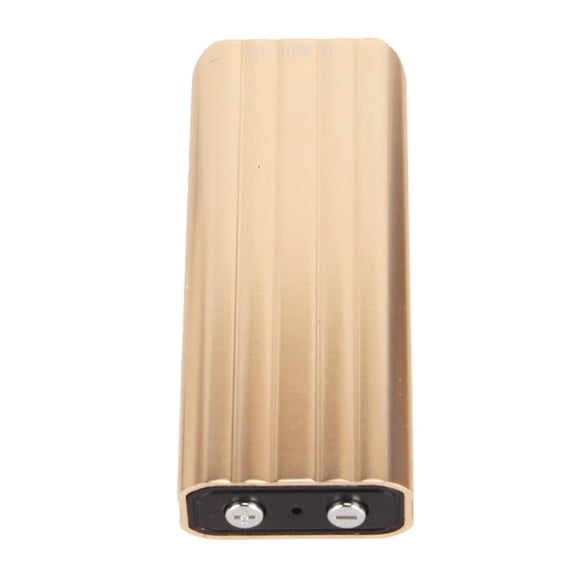 Suodoka Mini Voice Recorder HD Noise Reduction One Key Recording Portable Small Device for Class Meeting Interview Lectures Gold 16GB (4.33 x 2.36 x 1.18 inches / 11 x 6 x 3 cm)