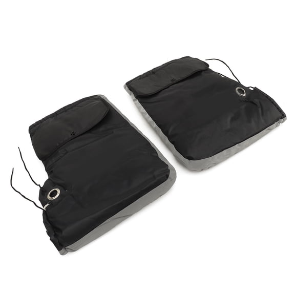 Suodoka Motorcycle Handlebar Gloves Waterproof Windproof Winter Hand Protector Riding Gloves for Scooter Snowmobile ATV Oxford Cloth Space Cotton Handlebar Mouth 6.3in/16cm Black 1 Pair