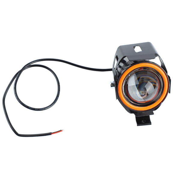Suodoka Motorcycle Headlight 4 Lighting Modes Unique Aperture 12 to 60V Shockproof Front LED Spotlights for Motorbike Red High Performance Aluminum Alloy Housing 4.72 inches / 12 cm Size
