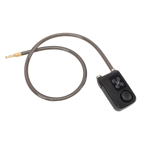 Suodoka Motorcycle Password Lock Keyless Anti Theft Alarm Security Cable Loud Volume Rain Proof Battery Operated for Cycling Supplies, Black (31.5 in / 80 cm)