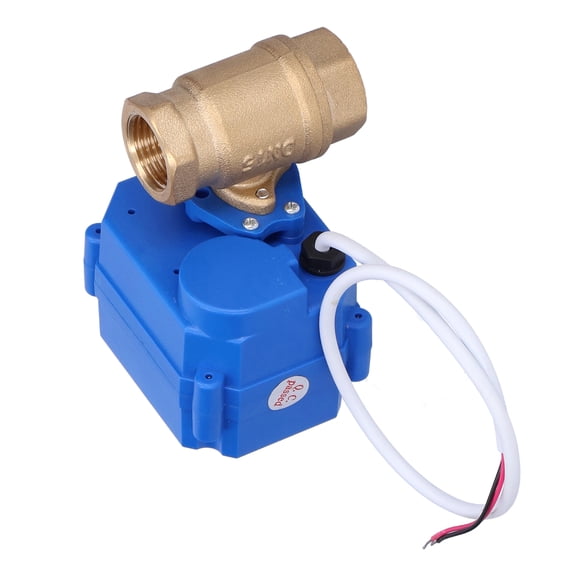 Suodoka Motorized Ball Valve Brass Micro Electrical Straight Through 1/2 in / 12.7 mm CWX-15N-CR04-DC9~24V-DN15, 13.8 inches / 35 cm Cable, IP67 Protection, 1.0Mpa Max Pressure[cite: 1]