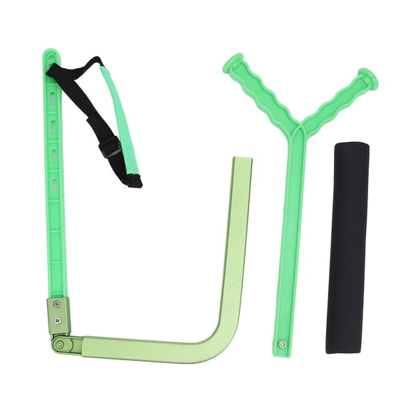 Suodoka MultiAngle Golf Swing Trainer Adjustable Ergonomic Rod with Thick Foam, NonSlip Handle, Wrist Strap Indoor/Outdoor Green