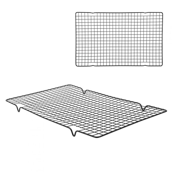 Suodoka MultiPurpose Barbecue Grills Cooling Rack Grid Net Outdoor Baking Tools for Cake Biscuits Bread, Iron Wire Baking Tray, 16 inches / 40.6 cm, Black Finish[cite: 1]