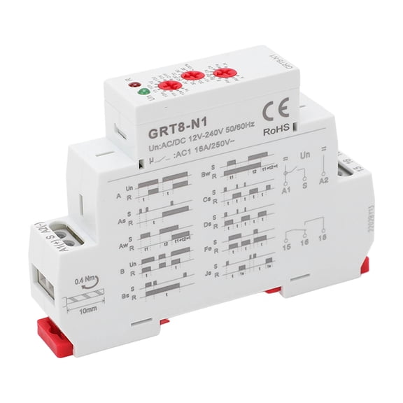 Suodoka Multifunction Time Relay 0.1s To 10 Days Adjustment High Accuracy Delay Timer Switch AC DC 12-240V