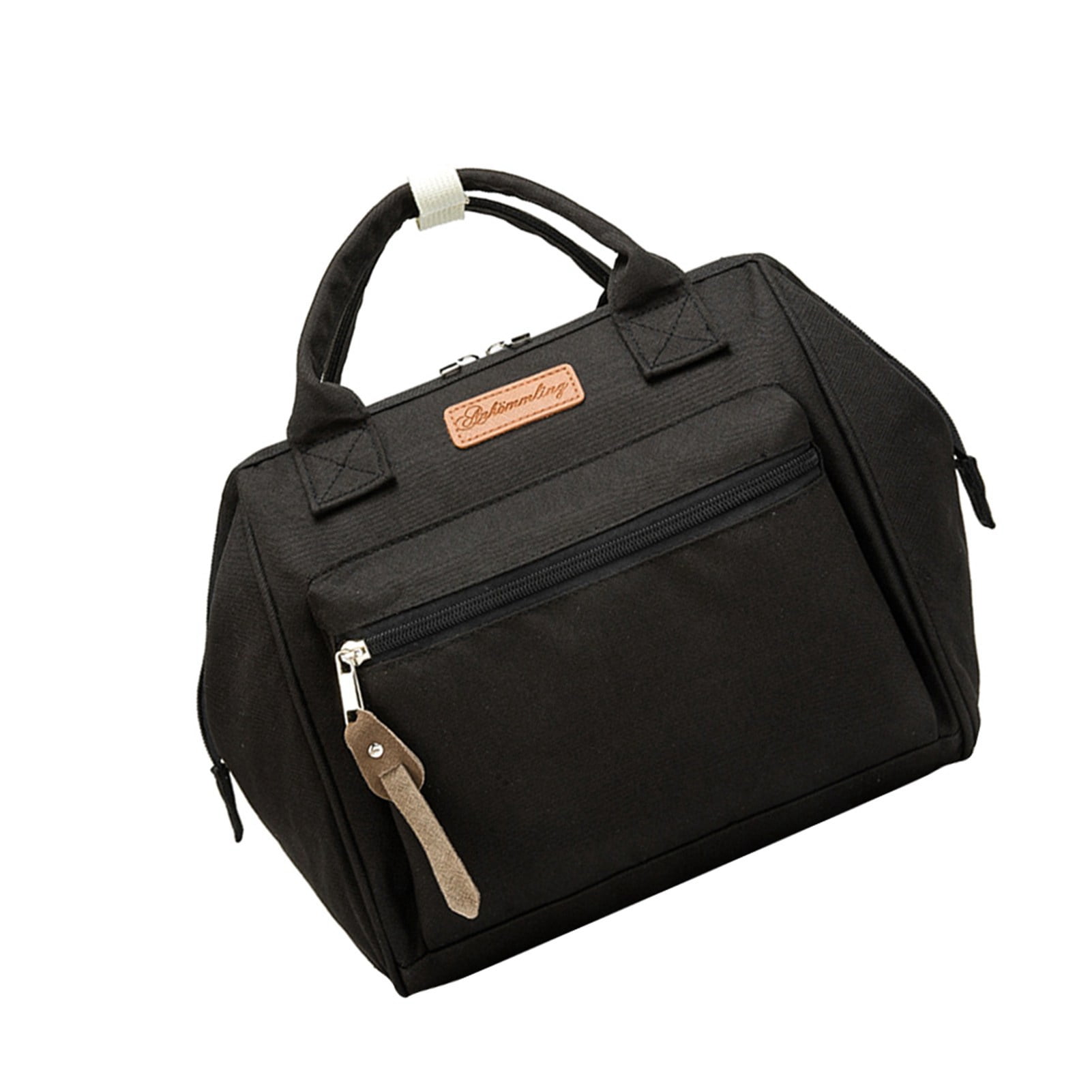 Suodoka Multifunctional Diaper Bag Water-Resistant Travel Tote Baby Handbag for Mom Large Capacity with Insulated Pockets Classic Black 9.45 inches / 24 cm
