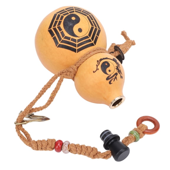 Suodoka Natural Gourd Water Bottle, 250ML Gourd Shaped Drinking Bottle / 8.45 oz Traditional Flask with Belt Buckle for Outdoor Camping, Hiking, Sports & Unique Vintage Collectible Ornament Gifts