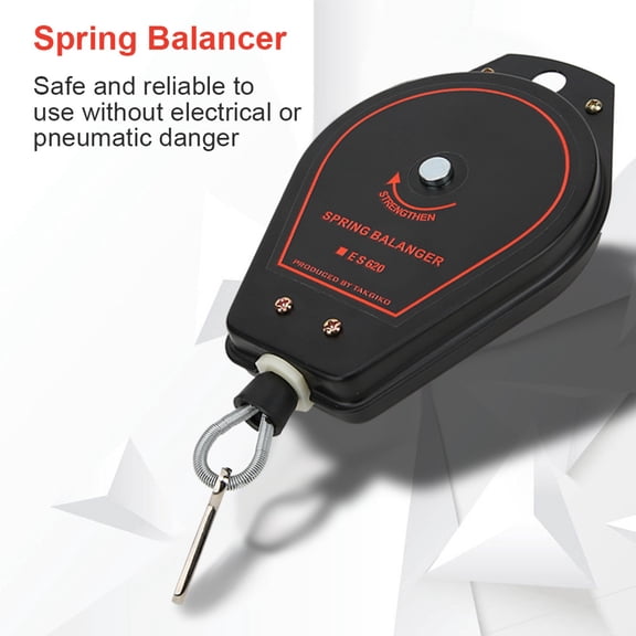 Suodoka New Spring Balancer Retractable Tool Holder Hanger Capacity 1.32 to 4.4 lbs ES620 Black Heavy-Duty Tool Organizer Adjustable Precision Hanging Accessory