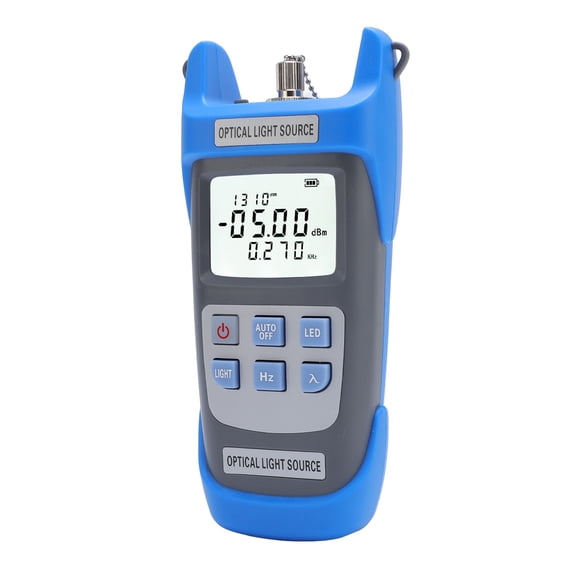 Suodoka Optical Light Source Rechargeable Fiber Optic 1 Mode 2 Wavelength 1310nm 1550nm Tester with LED, SC+2.5mm Interface, CW/270Hz/1KHz/2KHz Modulation, Built-in Li-ion Battery[cite: 1]