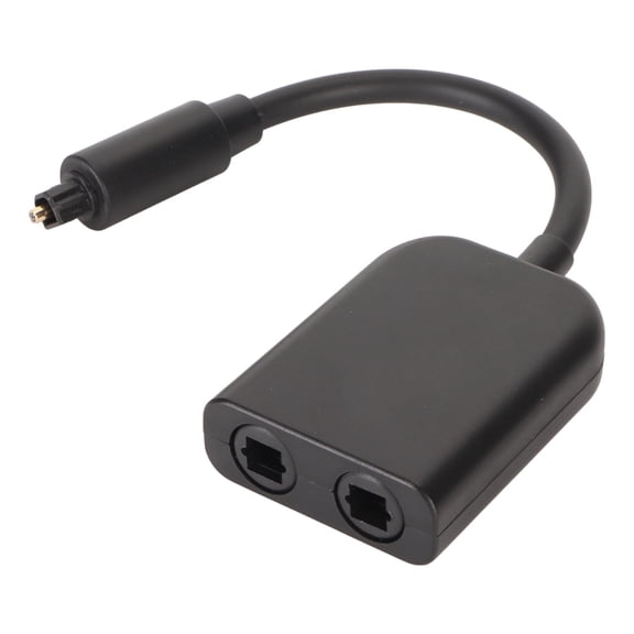 Suodoka Optical Splitter 1 in 2 Out Male to Female 6 Core Fiber Sound Converter for PS3 Xbox One S CD DVD Audio Cable Splitters Digital Adapter Accessories High Quality Black
