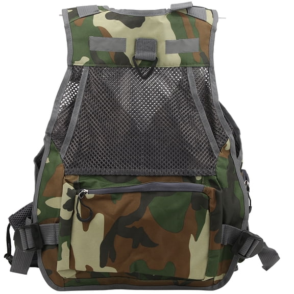 Suodoka Outdoor Multi-Functional Jacket Hunting Fishing Travel Camouflage Vest with Pockets, 20.5 inches / 52 cm Length