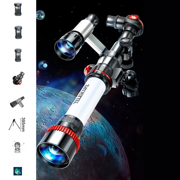 Suodoka Outdoor Refractor Telescope for Kids, 20X 30X 40X Magnification, Portable Educational Astronomy Toy with Tripod (18.7 inches / 47.5 cm)
