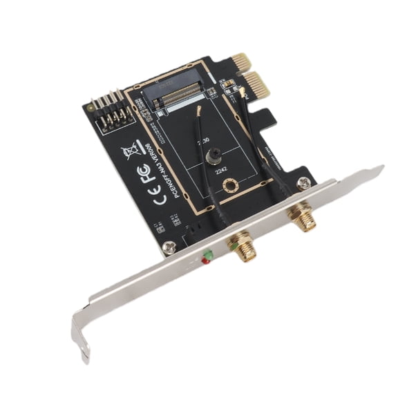 Suodoka PCI-E to NGFF M.2 WiFi Wireless Module Adapter Card KEY A-E Network Expansion Card, Desktop PC Motherboard Converter, 5.12 x 4.33 Inches / 13.0 x 11.0 cm