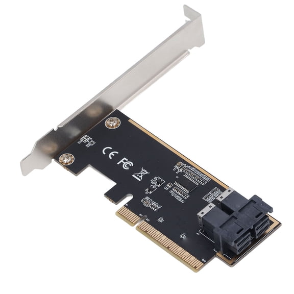 Suodoka PCIe 3.0 X8 to U.2 Adapter Card, 64Gbps High Speed Dual Port SFF 8643 Expansion Computer Port Card, TXB127 (6.30 inches / 16 cm)