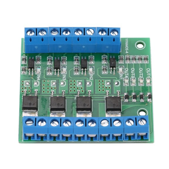 Suodoka PWM 4-Channel MOS FET Module PLC Amplifier Circuit Board Driver Module 3-20V to 3.7-27VDC 10A High Quality Optocoupler Isolation Industrial Electronic Components - 6 inches / 15.2 cm