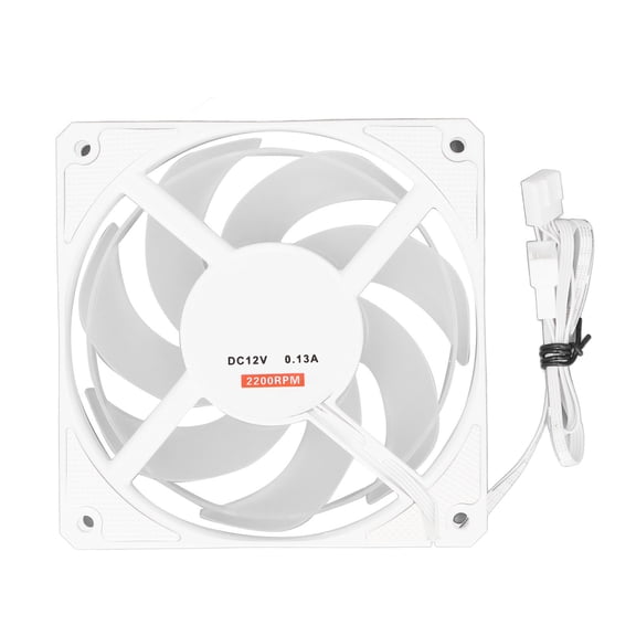 Suodoka PWM PC Case Fan, 120mm White Desktop Cooling Fan, MFDB Hydraulic Bearing, 2200 RPM Intelligent Temperature Control, 7 Blades 4-Pin Connector for PC Chassis (4.72 inches / 12 cm)[cite: 1]