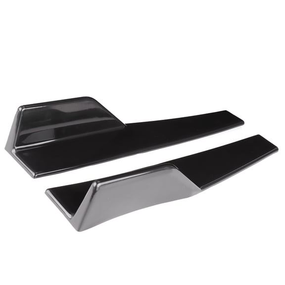Suodoka Pair Universal Side Skirt Rocker Splitter Side Winglet Wing Diffuser Car Body Kit Glossy Black 17.7 inches / 45 cm