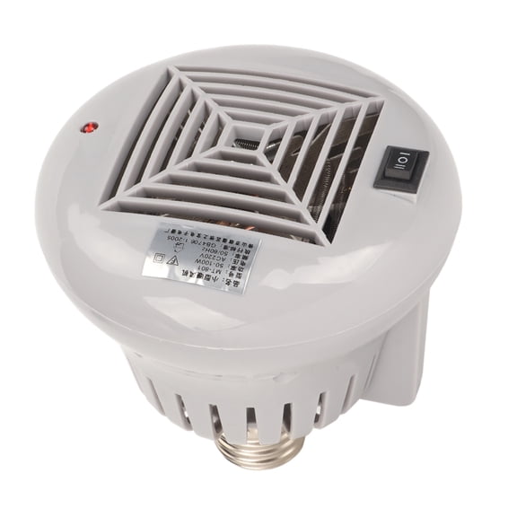 Suodoka Pet Fan Heater 3 Levels 100W Safe Small Pet Box Ceramic Heater for Reptile Chicken Gray 220V
