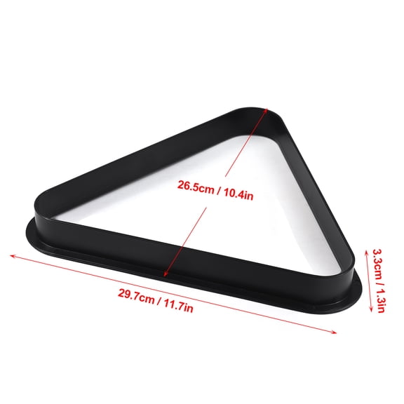 Suodoka Plastic Billiard Pool Ball Triangle Rack Fits 2-1/4'' (5.75 cm) Billiard Balls, Professional Heavy Duty Snooker Table Accessories for Game Room, Black Rack for 8-Ball Regulation Size Balls