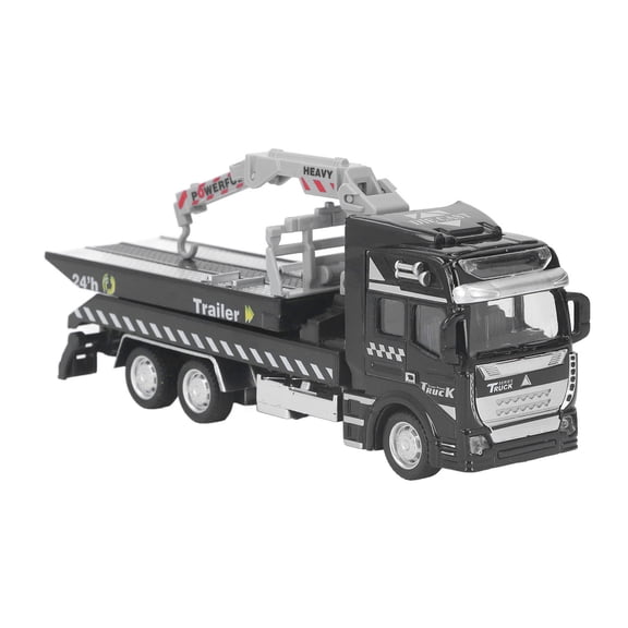 Suodoka Police Tow Truck Model Metal Alloy 7.83 inches / 19.9 cm Rescue Pullback Big Tow Trucks Model Toy