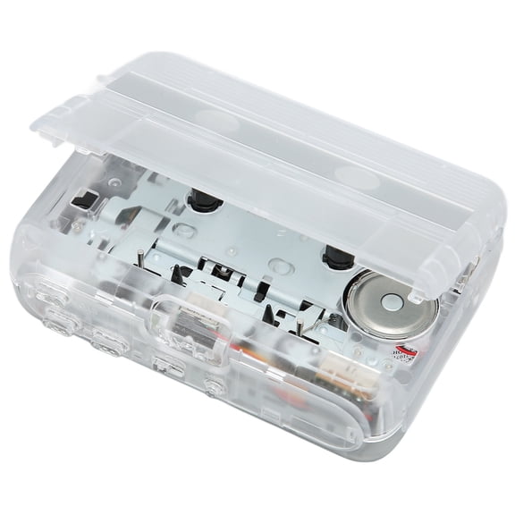 Suodoka Portable Bluetooth 5.0 Cassette Player Walkman, Auto Reverse Stereo with FM Radio & 3.5mm Headphone Jack, White