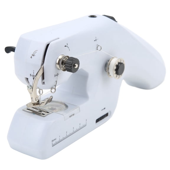 Suodoka Portable Electric Handheld Sewing Machine ZDML-6 with Ergonomic Handle, Dual Line Stitching for Home Repairs, Quilting and Crafts, White (11.02 inches / 28 cm)