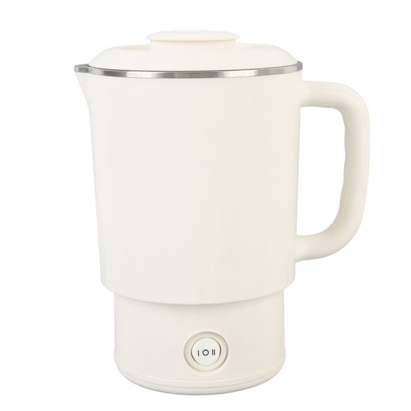 Suodoka Portable Electric Kettle Food Grade Stainless Steel 600ML Foldable Tea Coffee Kettle 2 Temperature Settings Fast Water Boiling US Plug 110V Travel Boiler