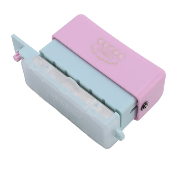 Suodoka Portable Paper Punch Tool 5 Round Hole Manual Paper Puncher for A5 B5 A4 Loose Leaf Notebook Compact Punching Machine for DIY Journaling Blue Violet / 10 inches