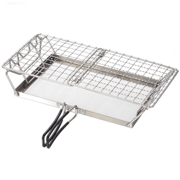 Suodoka Portable Stainless Steel Camp Toaster  FoldFlat 2Slice Bread Rack for Hiking, Backpacking & Picnics