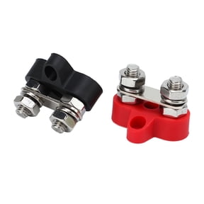 Suodoka Positive Negative Power Junction Distribution Block 2 Studs Bus Bar Heavy Duty Terminal for Cars RVs ATVs Ships M8 (5/16in) - 48V Electrical Distribution Solution