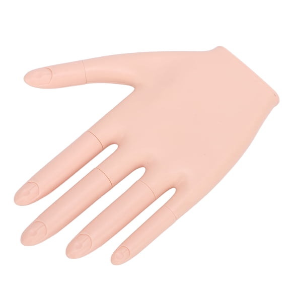 Suodoka Practice Hand for Acrylic Nails Removable Joints Embedded Nail Slot Thickened Nail Bed Nail Art Manicure Training Hand with Nail Tips Stickers, 9.06 inches / 23.00 cm