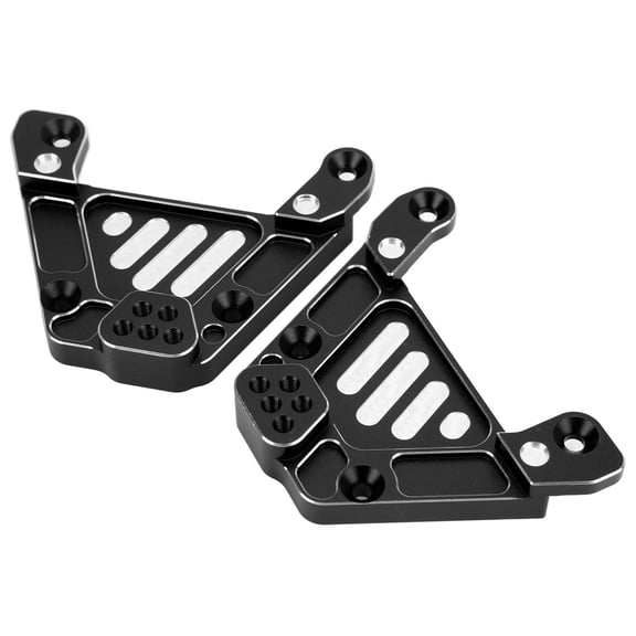 Suodoka Precision Aluminum Alloy Rear Shock Tower Upgrade Parts Accessories For Axial SCX6 1/6 Jeep RC Crawler Car, Black, Dual Pack Sturdy Lightweight Custom Replacement Item