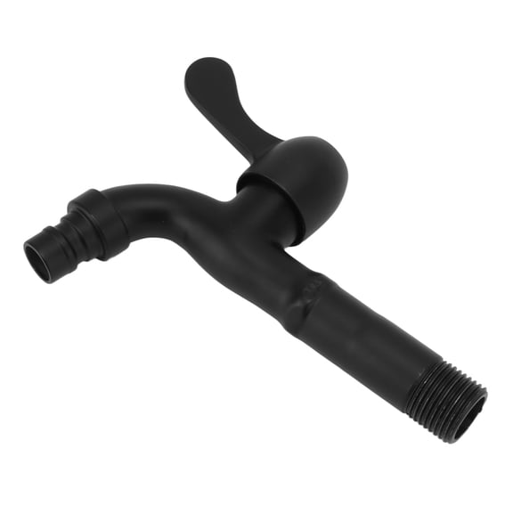 Suodoka Premium Black 304 Stainless Steel Wall Mounted Washing Machine Water Faucet, G1/2 Caliber Single Cold Tap for Laundry Room & Garden, Rust-Resistant Home Fixture, 6.7 inches / 17.0 cm Length