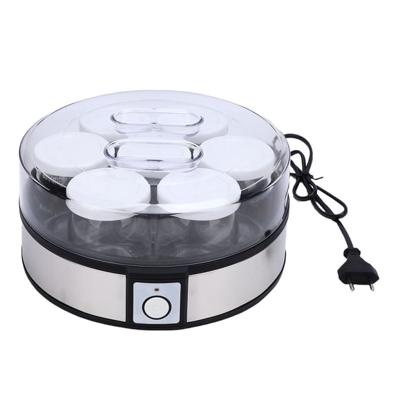 Suodoka Premium Electric Yogurt Maker Machine 20W with 7 Glass Jars (180ml each) Automatic Constant Temperature Yogurt Fermentation Pot for Kitchen Home DIY Healthy Jams and Creamy Puddings