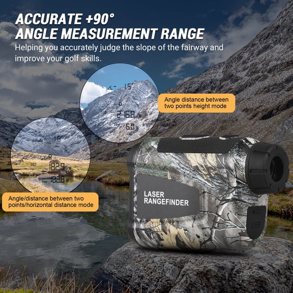 Suodoka Premium Golf Rangefinder with Slope Measurement 1093 Yards / 1000m Flagpole Lock Vibration 6X Magnification Waterproof Camouflage Laser Distance Finder Golf Gifts for Men