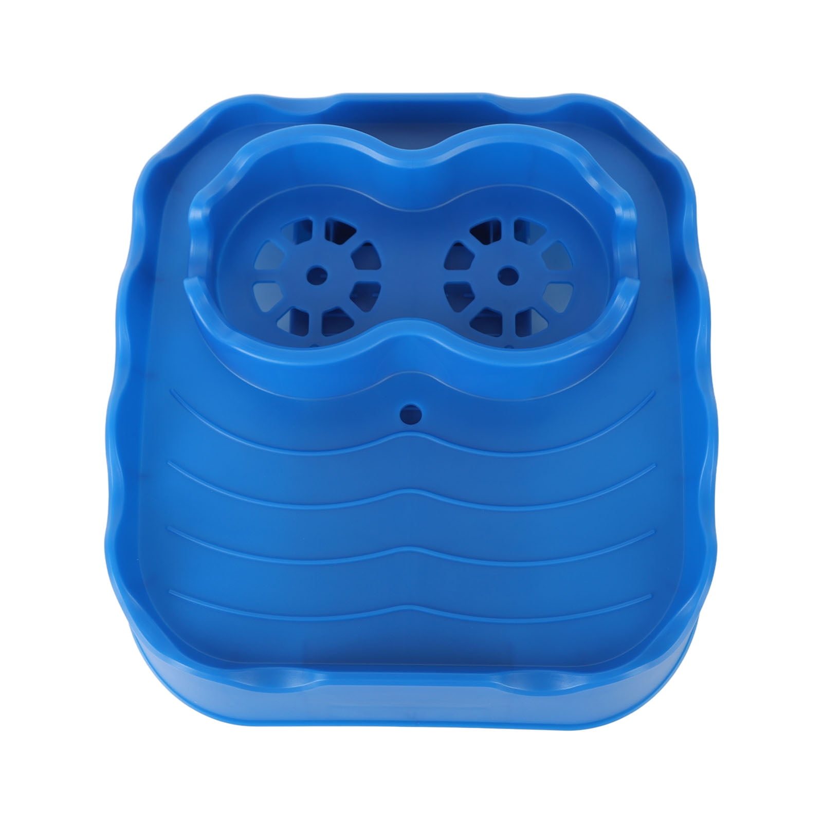 Suodoka Premium Hot Tub Table Tray with Drain Holes, Anti-Slip Adjustable Side Table Cup Holder for Swimming Pool, SPA, and Bathtub, Durable TPU, Blue