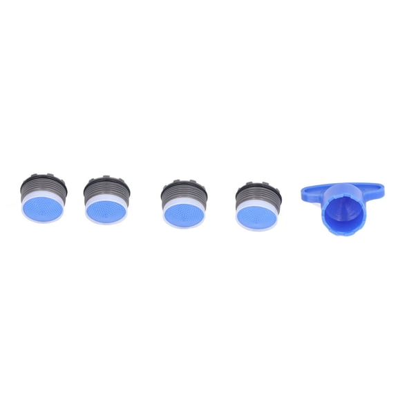 Suodoka Premium M18.5mm Faucet Insert Filter Aerator Flow Restrictor Water Saving Bathroom Kitchen Tap Replacement Parts (0.73 inches / 1.85 cm), 5-Piece Kit