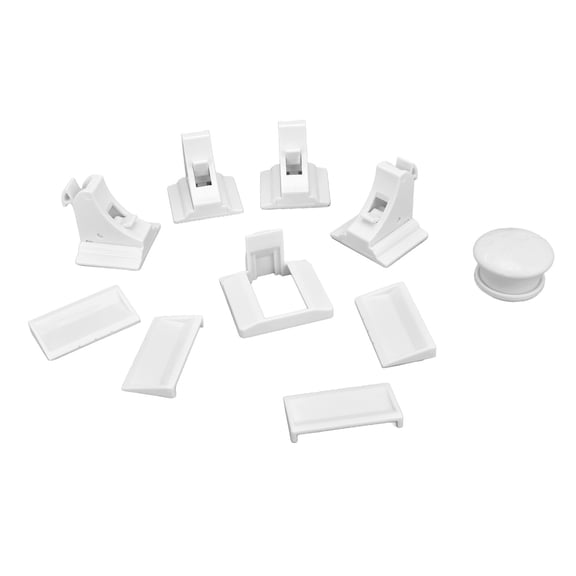Suodoka Premium Magnetic Cabinet Locks and Child Safety Drawer Lock System Kit 4 Locks 1 Key Easy Adhesive Installation Baby Proofing Guard for Home and Kitchen 4.7 x 2.7 in / 12 x 7 cm