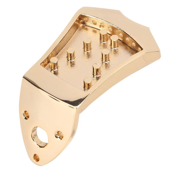 Suodoka Premium Metal Mandolin Tailpiece Replacement Bridge Part with 3 Mounting Screws for 8 Stringed Musical Instruments Accessories Repair Tool, Gold
