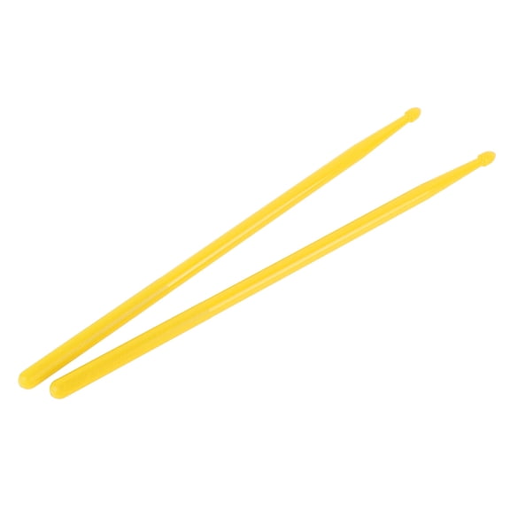 Suodoka Premium Nylon Drumsticks 2-Piece Set Durable Portable Exercise Drum Sticks Replacement Rods for Acoustic and Electronic Percussion Instruments, 16.54 Inches Long, Vibrant Yellow