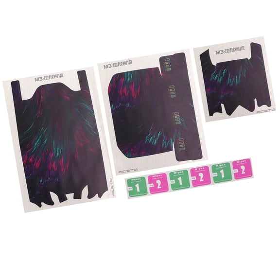 Suodoka Premium PVC Drone Stickers Decorative Decals Unique Pattern Personalized Protective Skin Set for Standard Quadcopter Accessories Kit with Wipes Hell Block Stream