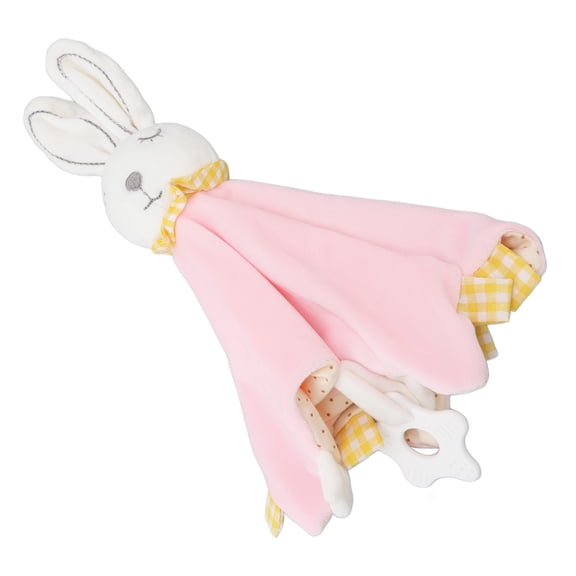 Suodoka Premium Rabbit Baby Security Blanket Lovey Soft Rabbit Infant Nursery Character Snuggle Toy Luxury Stuffed Animal Toddler Plush Blanket for Boys & Girls Pink 15.7 Inches / 40 cm
