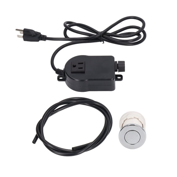 Suodoka Premium Sink Top Garbage Disposal Air Switch Kit with 1m/39.4 inches Air Tube and Power Socket Adapter Module for Bathtubs and Food Waste Disposer Systems, 15A 110V-125V