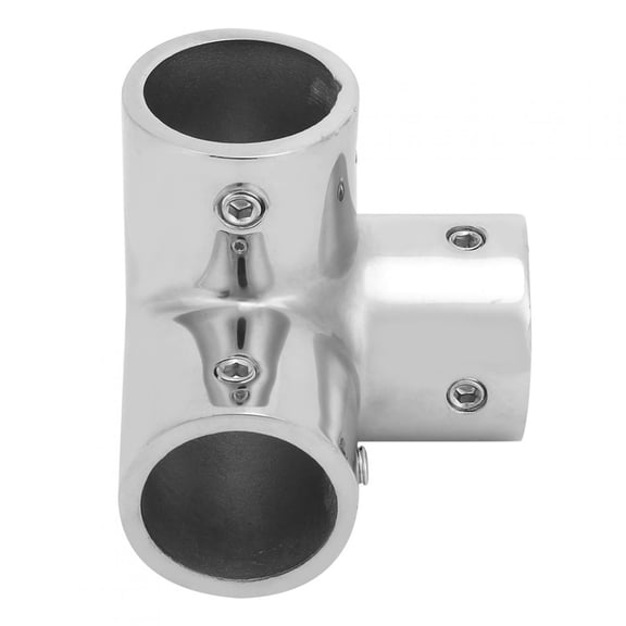 Suodoka Premium Stainless Steel 3-Way Corner Pipe Fitting Tube Connector, Heavy Duty Side Outlet Elbow for Industrial and Civil Plumbing Systems, 1 Inch / 25 mm Inner Diameter