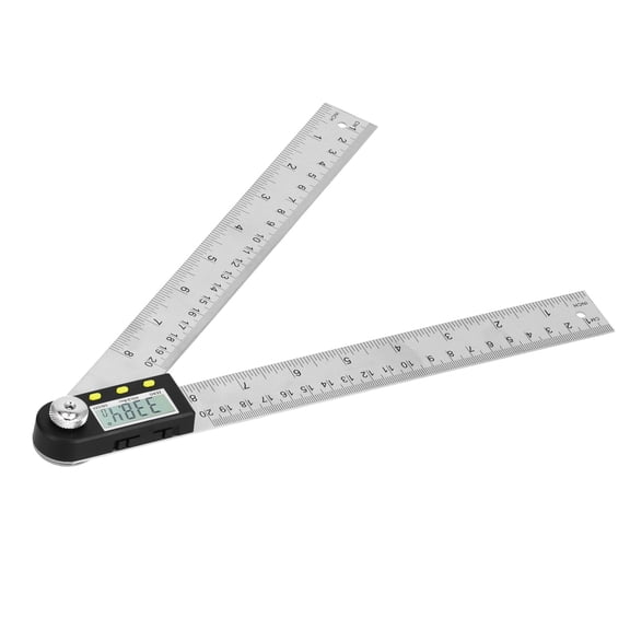 Suodoka Premium Stainless Steel Digital Angle Finder Ruler 2 in 1 Goniometer Protractor Tool with Large LCD Display for Woodworking Construction and Automobiles 0-200mm / 0-7.87 inches